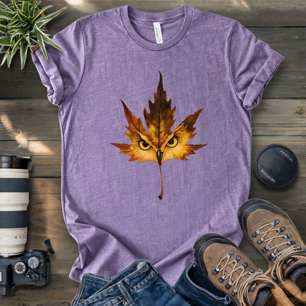 Owl Mapple Leaf T-shirt