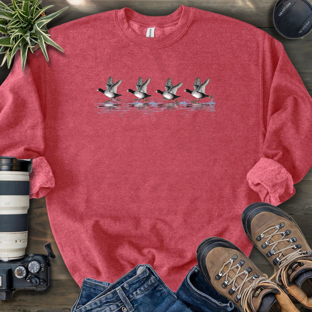 American Coot Running On Water Sweatshirt