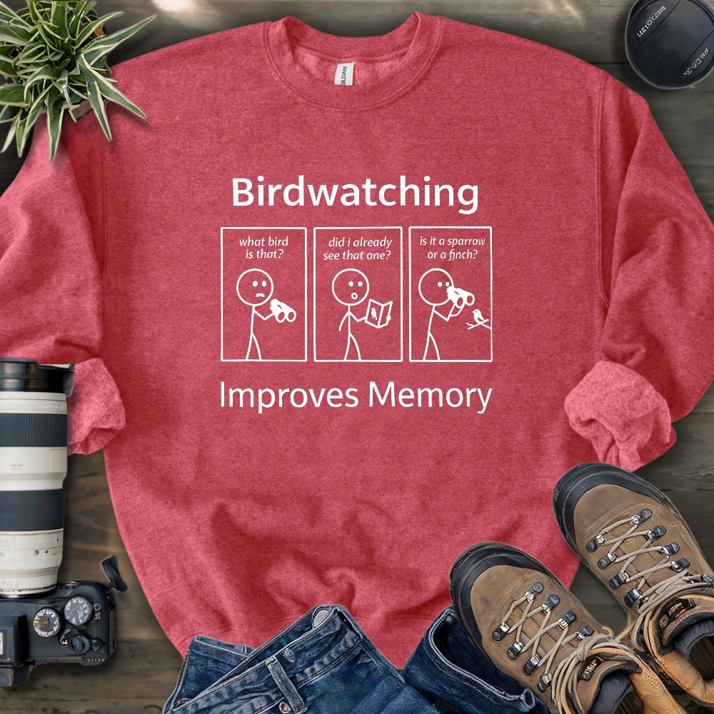 Birdwatching Improve Memory Sweatshirt