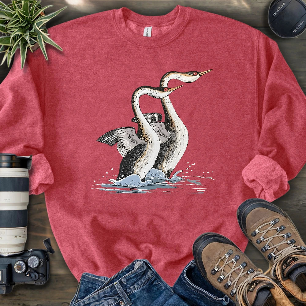 Dancing Grebes Sweatshirt