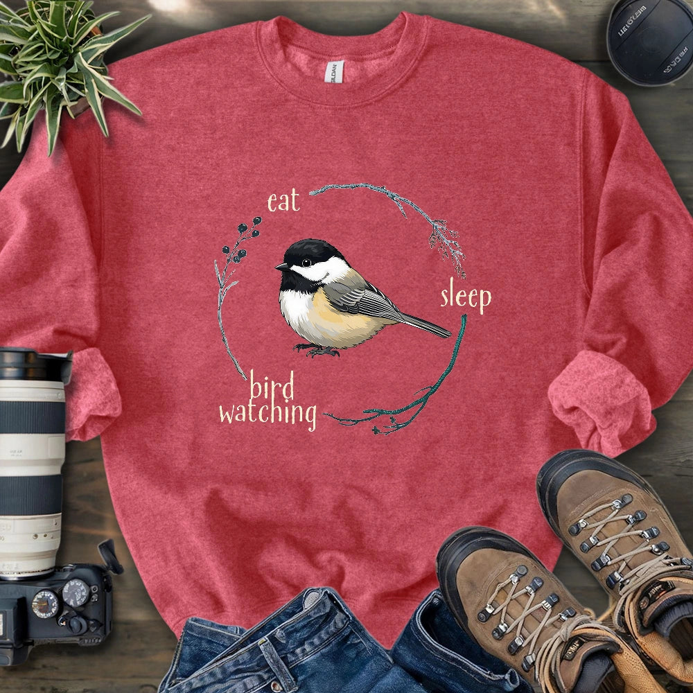 Eat, Sleep, Birdwatching, Repeat Sweatshirt