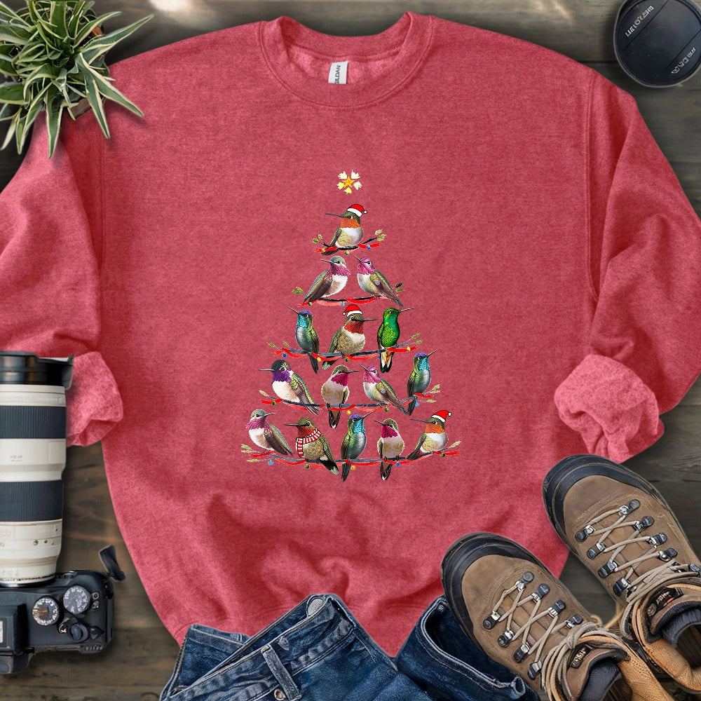Hummingbird Christmas Tree Sweatshirt