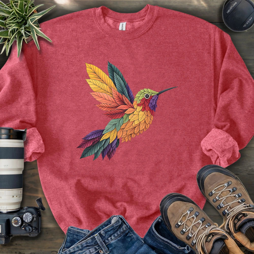 Hummingbird Made By Leaves Sweatshirt
