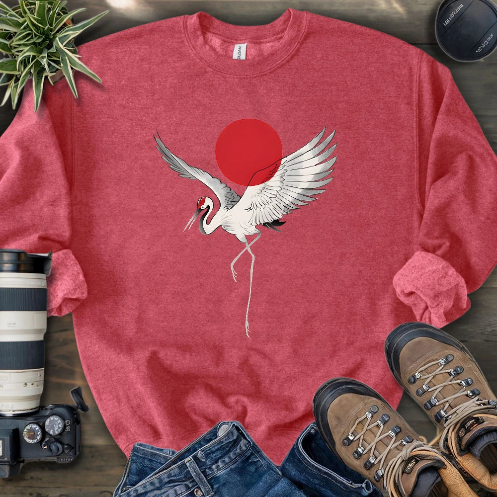 Japan Sun Crane Sweatshirt