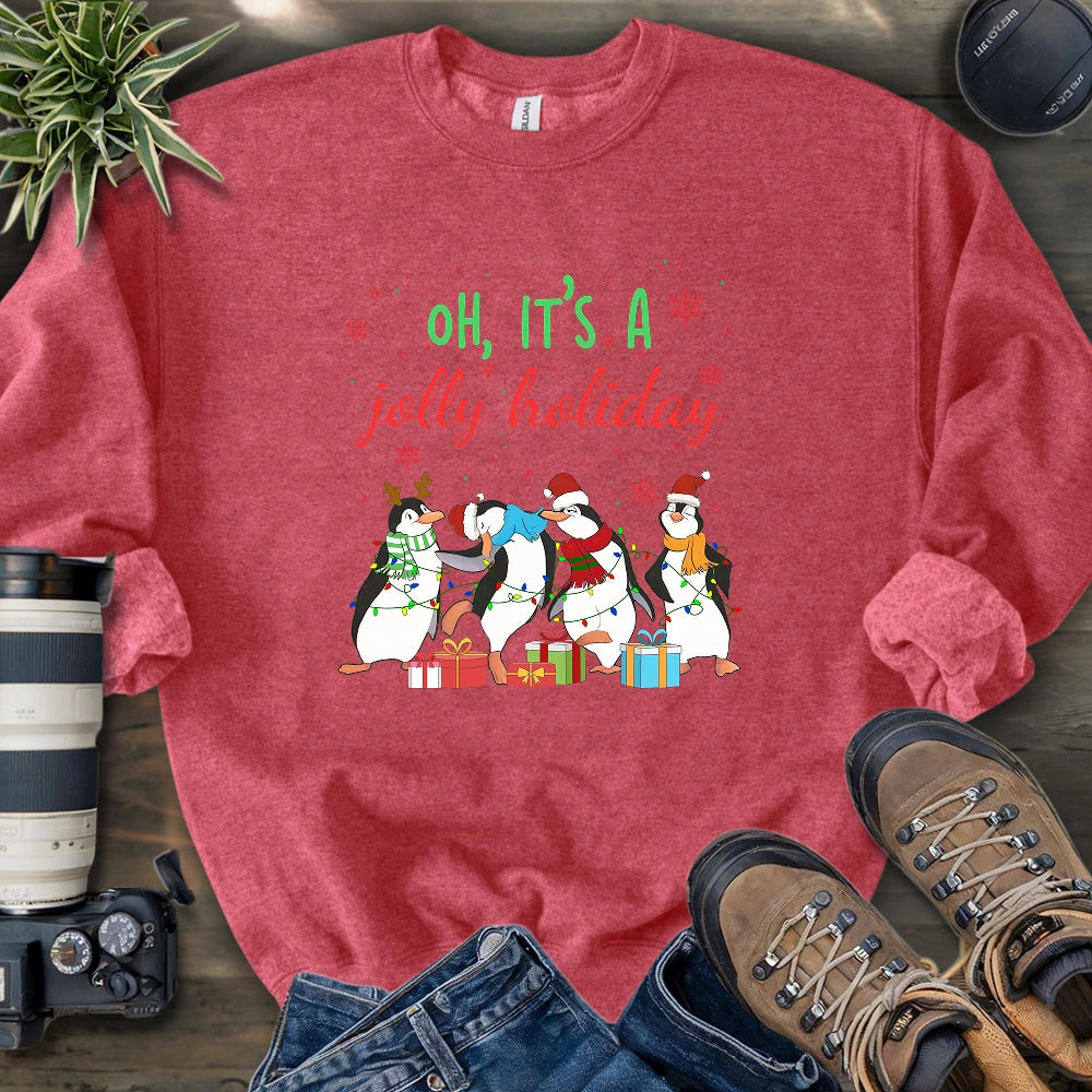 Jolly Holiday Penguins Sweatshirt