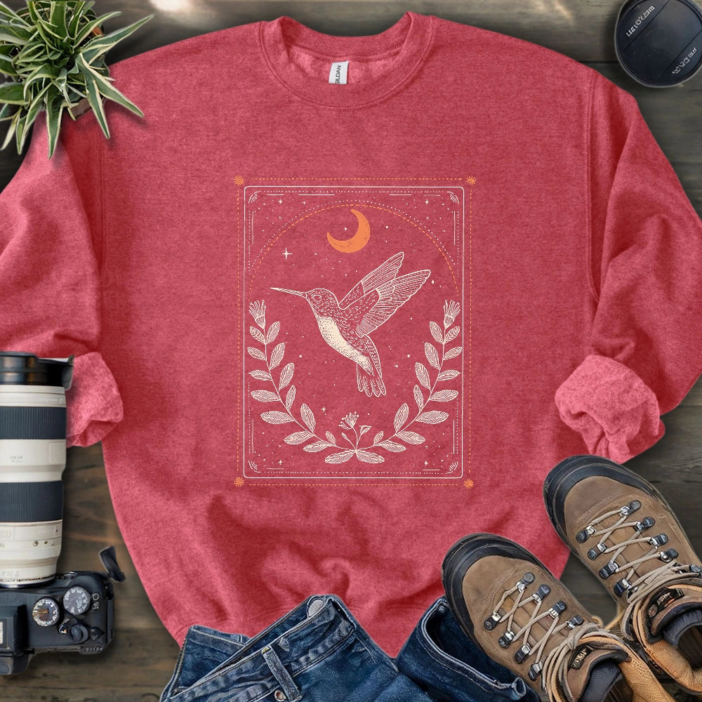 Moon Card Hummingbird Sweatshirt