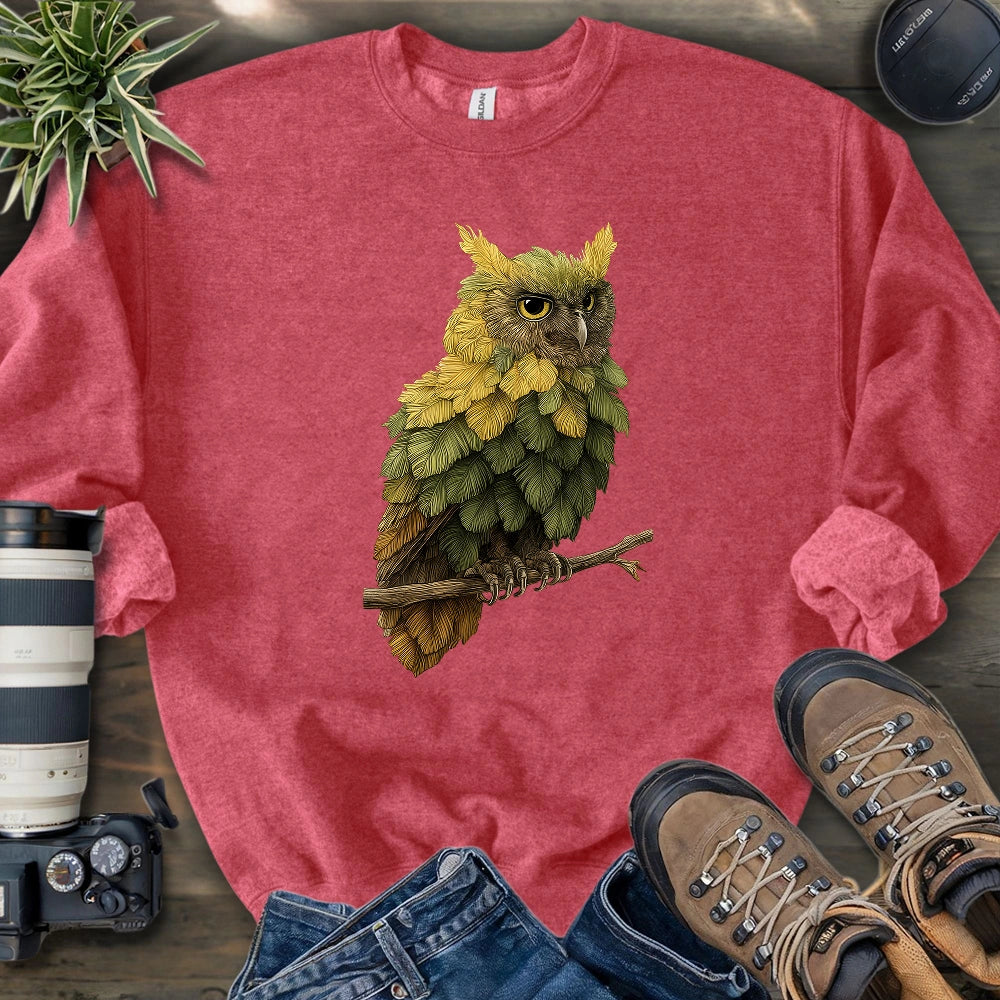 Owl Made By Leaves Sweatshirt