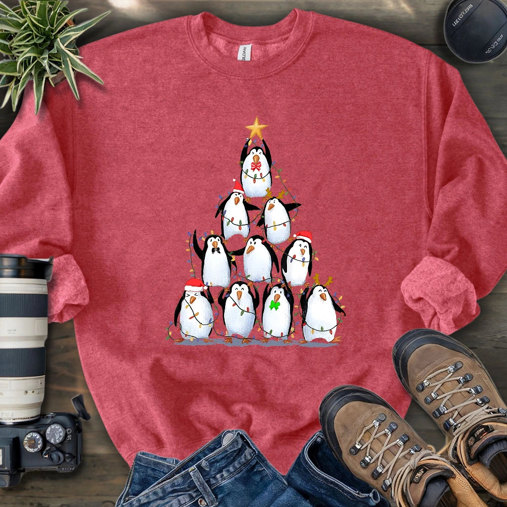 Penguin Christmas Tree Sweatshirt