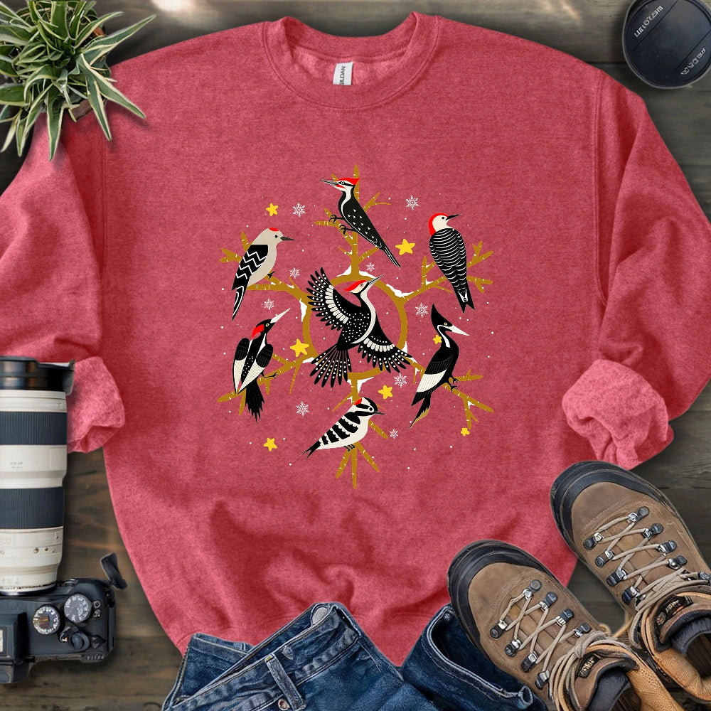 Snowflake of Woodpeckers Sweatshirt