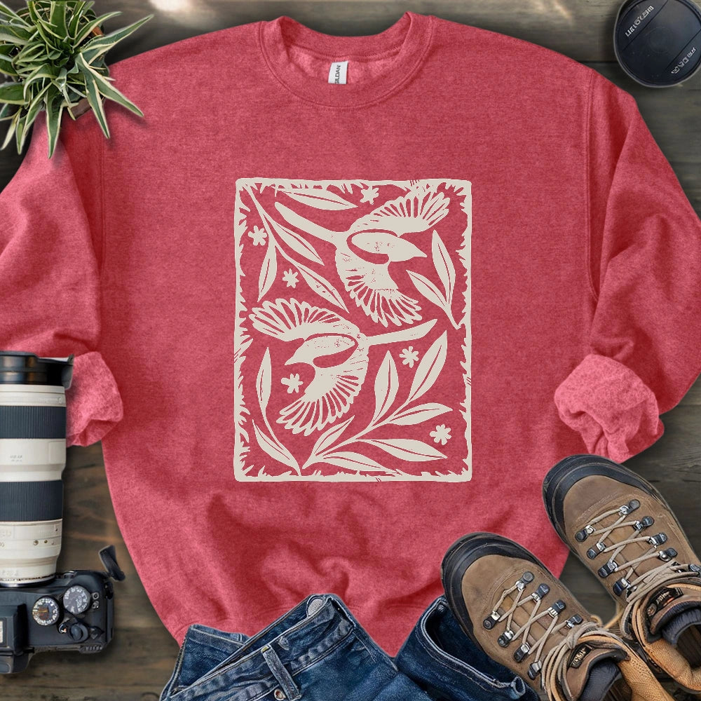 Sparrow Among Petals Sweatshirt