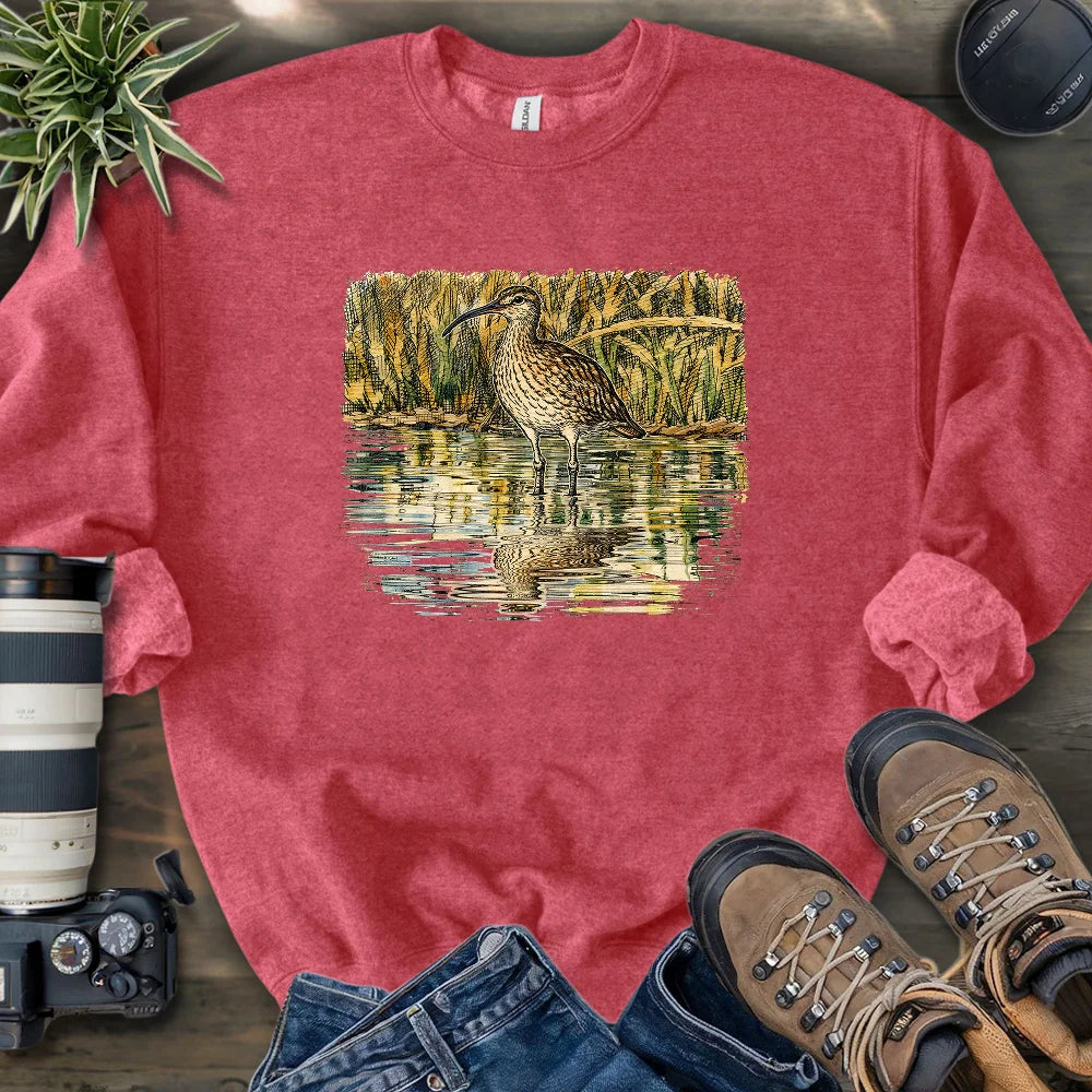 Whimbrel Shadow On Water Sweatshirt