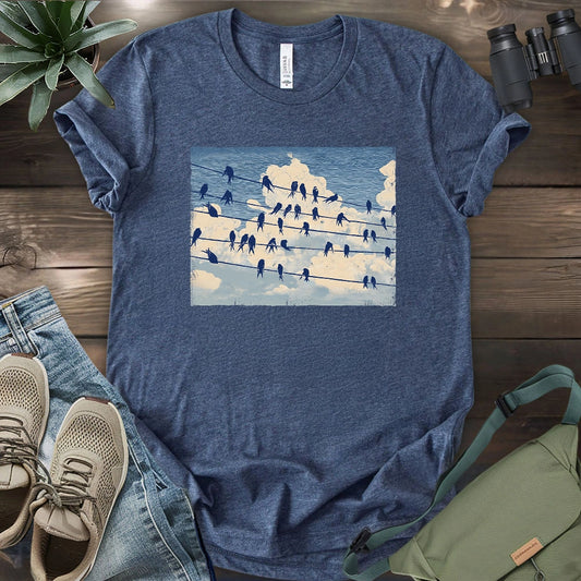 Music Stave On The Sky T-shirt