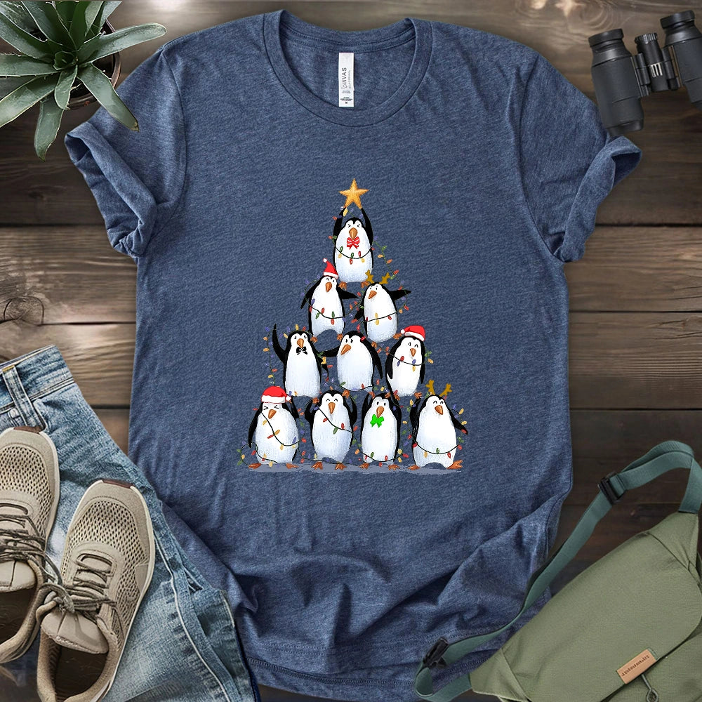 Penguin Christmas Tree T-shirt