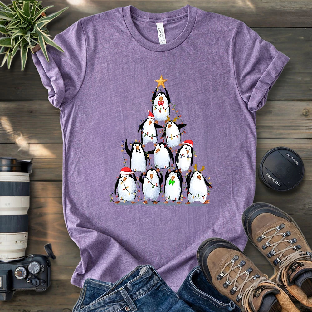 Penguin Christmas Tree T-shirt