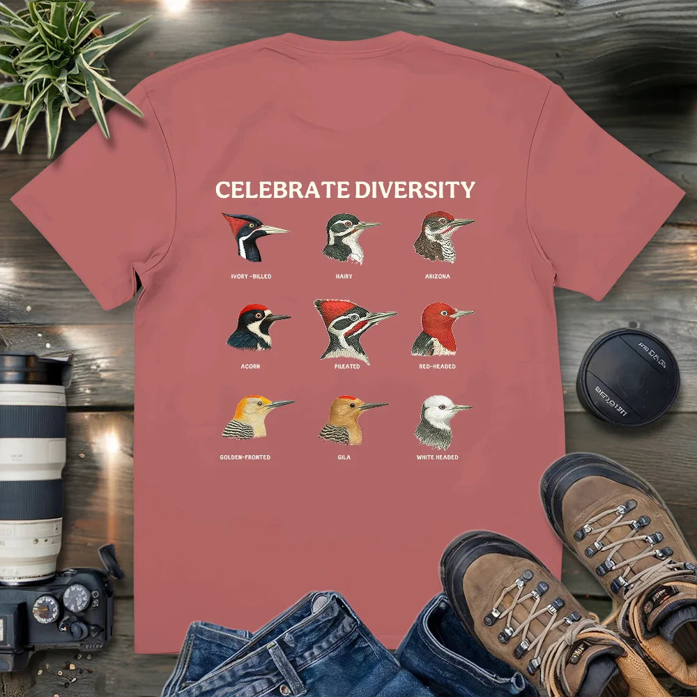 Woodpecker Diversity 2 Side T-shirt