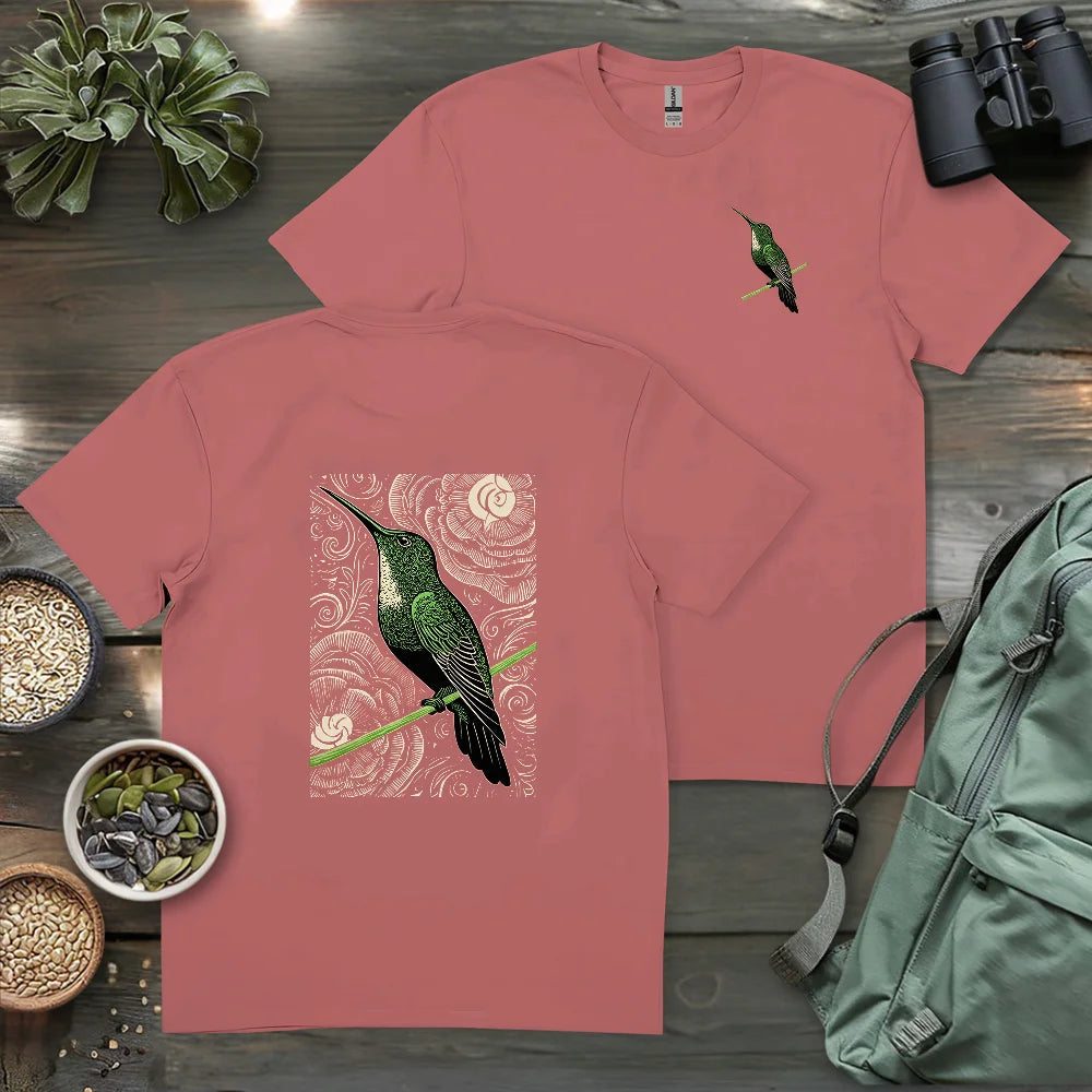 Green Hummingbird 2 Side T-shirt