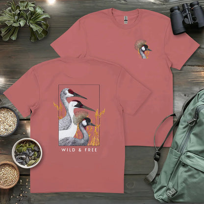 Wild Cranes Must Be Protected 2 Side T-shirt