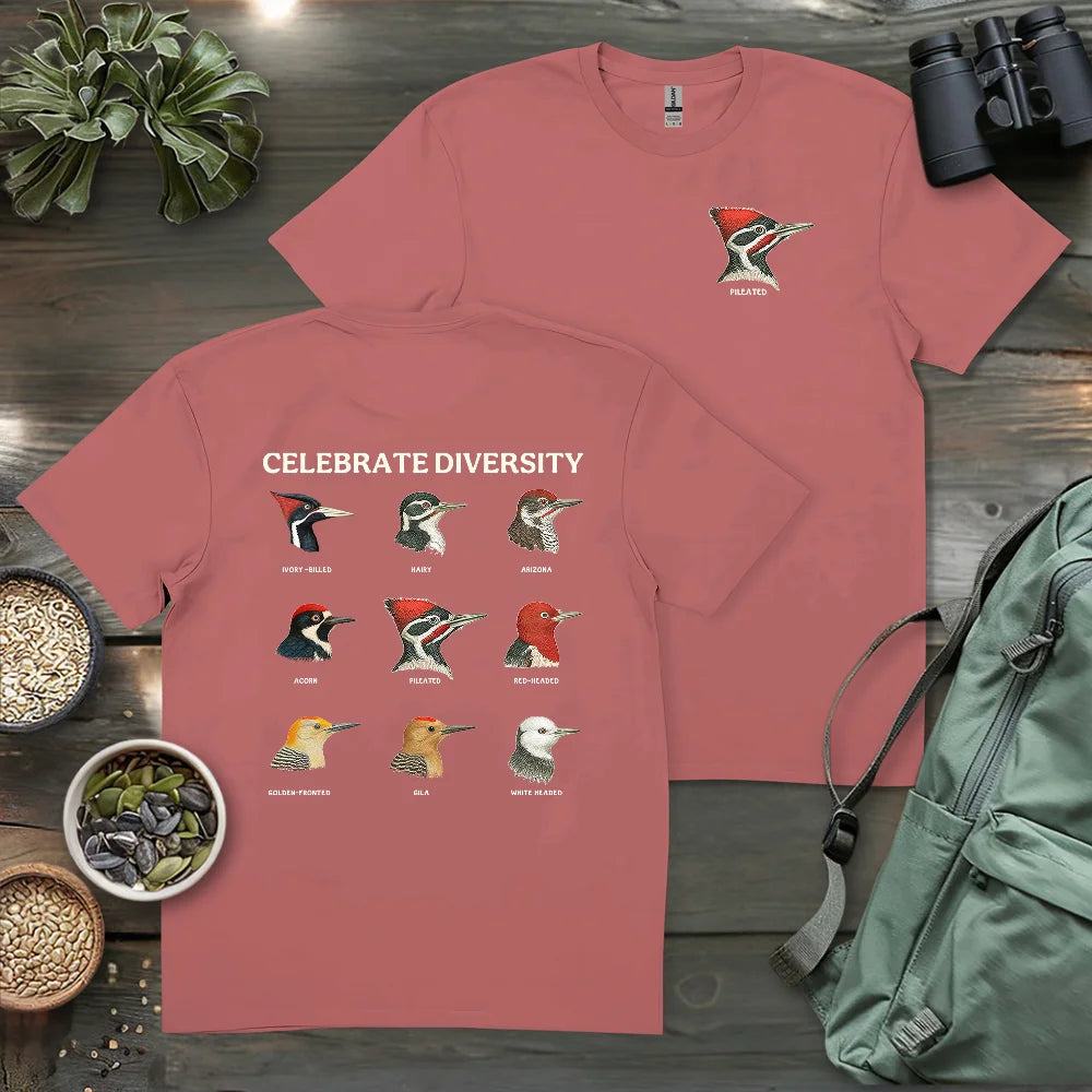 Woodpecker Diversity 2 Side T-shirt