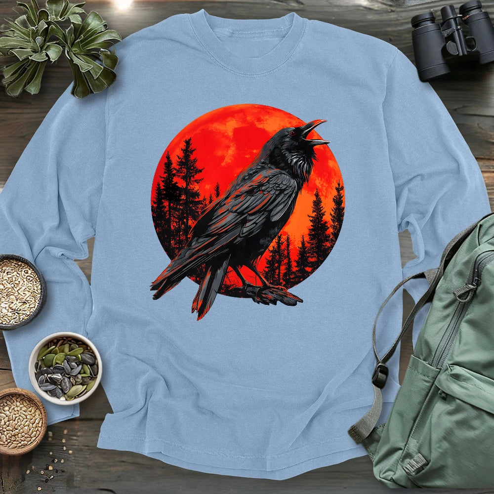 Blood Moon Raven Long Sleeve T-shirt