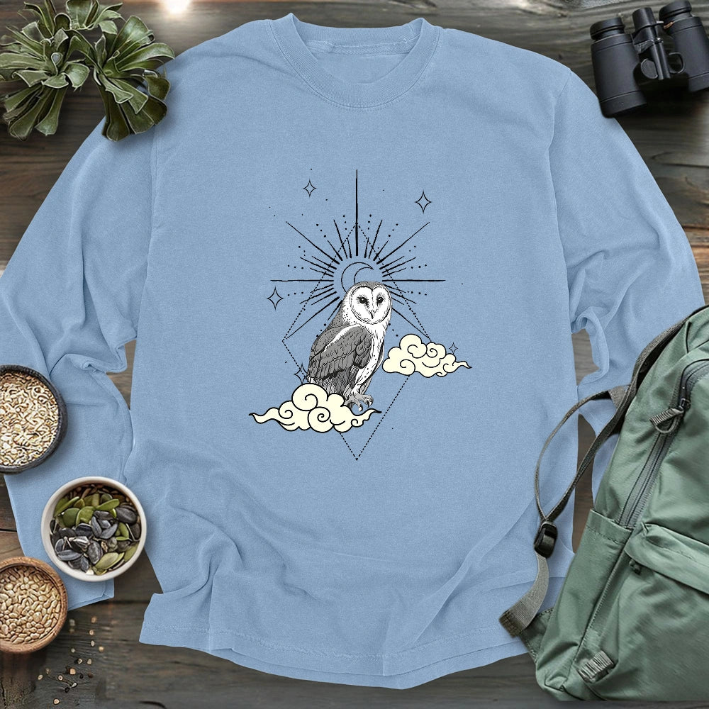 Celestial Barn Owl Long Sleeve T-shirt