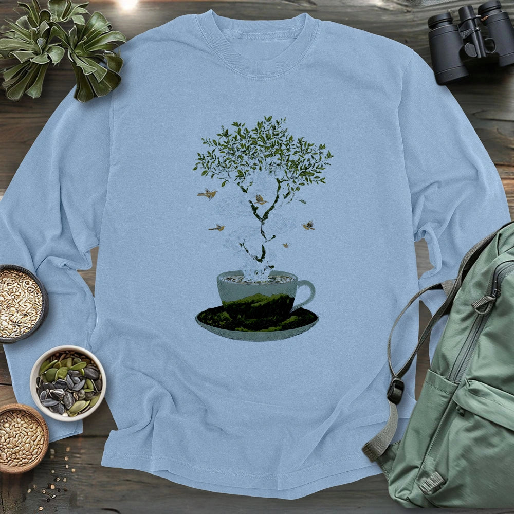 Coffee Tree Attract Birds Long Sleeve T-shirt