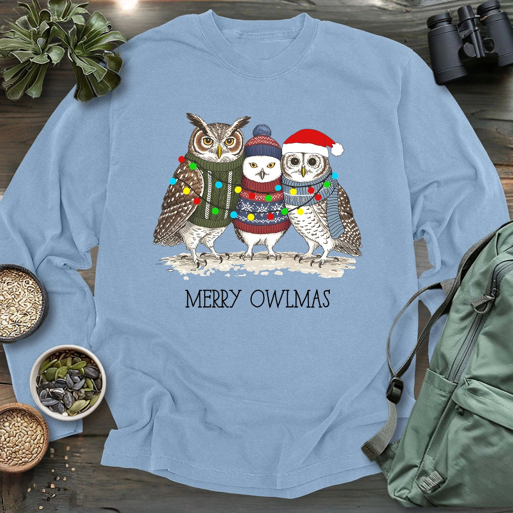 Cozy Owlmas Trio Long Sleeve T-shirt