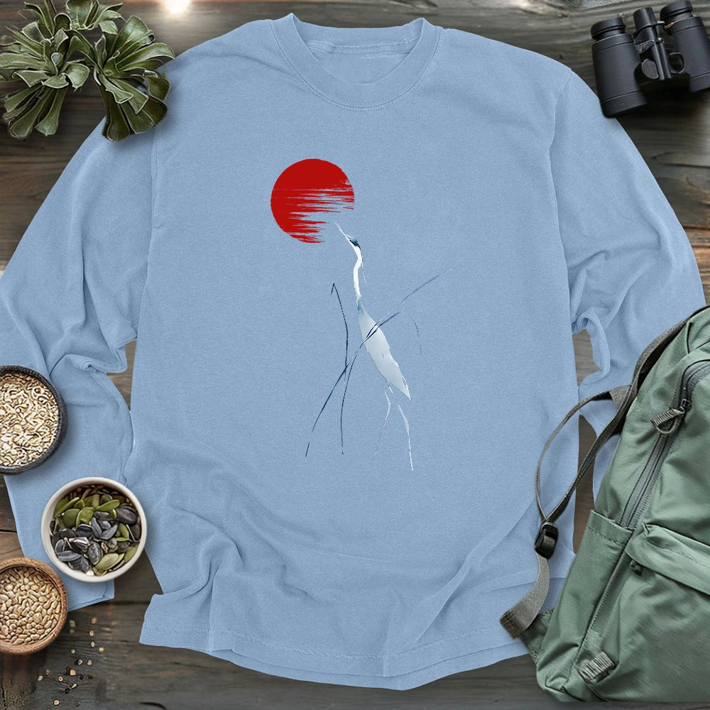 Crane Of The Dawn Long Sleeve T-shirt