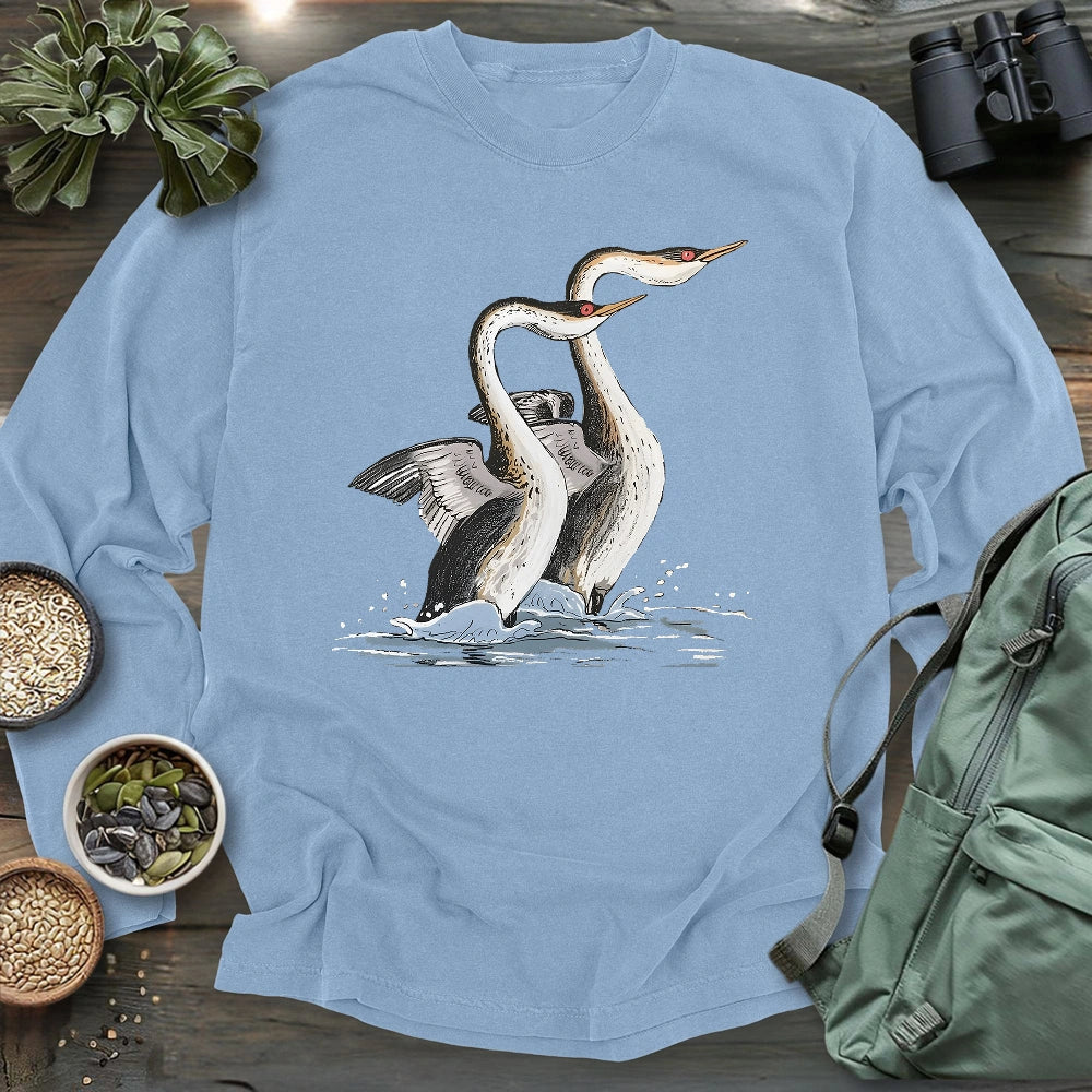 Dancing Grebes Long Sleeve T-shirt