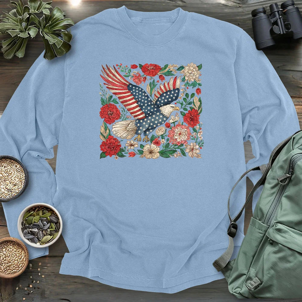 Eagle Of 4th Of July Long Sleeve T-shirt