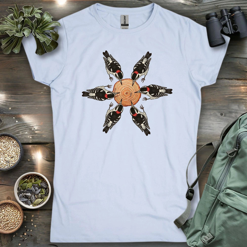 Flower Made Of Woodpeckers Women's T-shirt