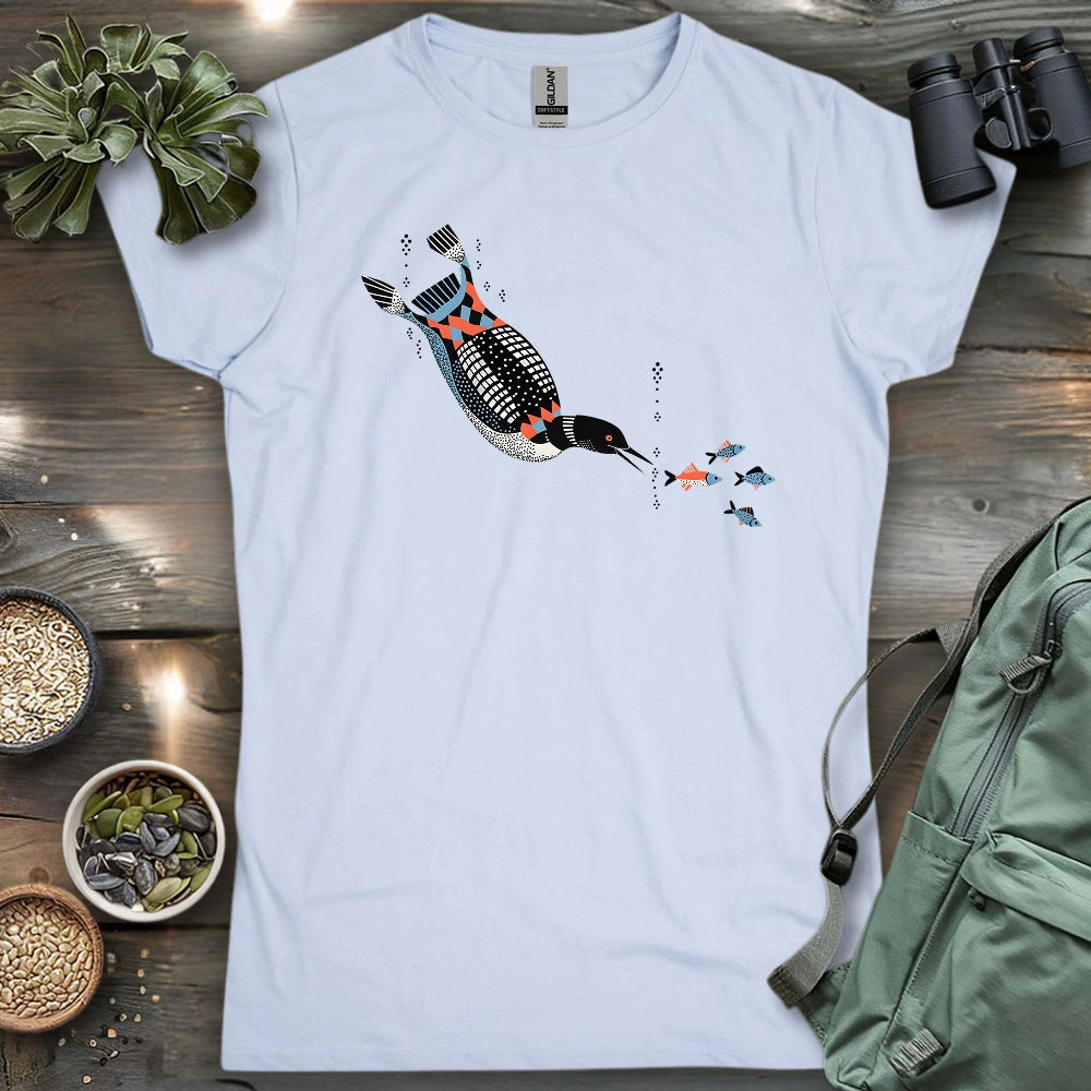 Geometric Loon On The Hunt Women's T-shirt