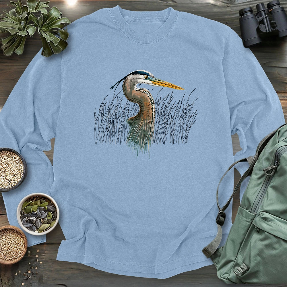 Great Blue Heron Long Sleeve T-shirt
