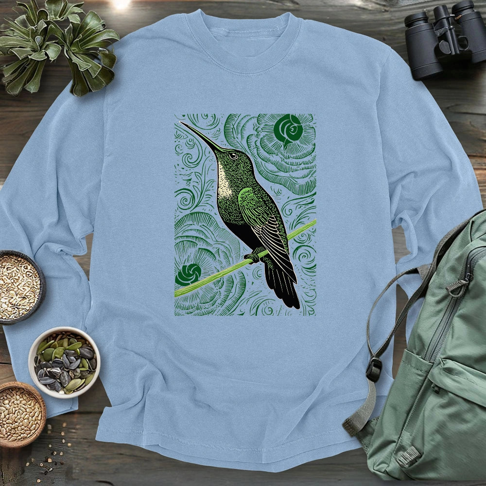 Green Hummingbird Long Sleeve T-shirt