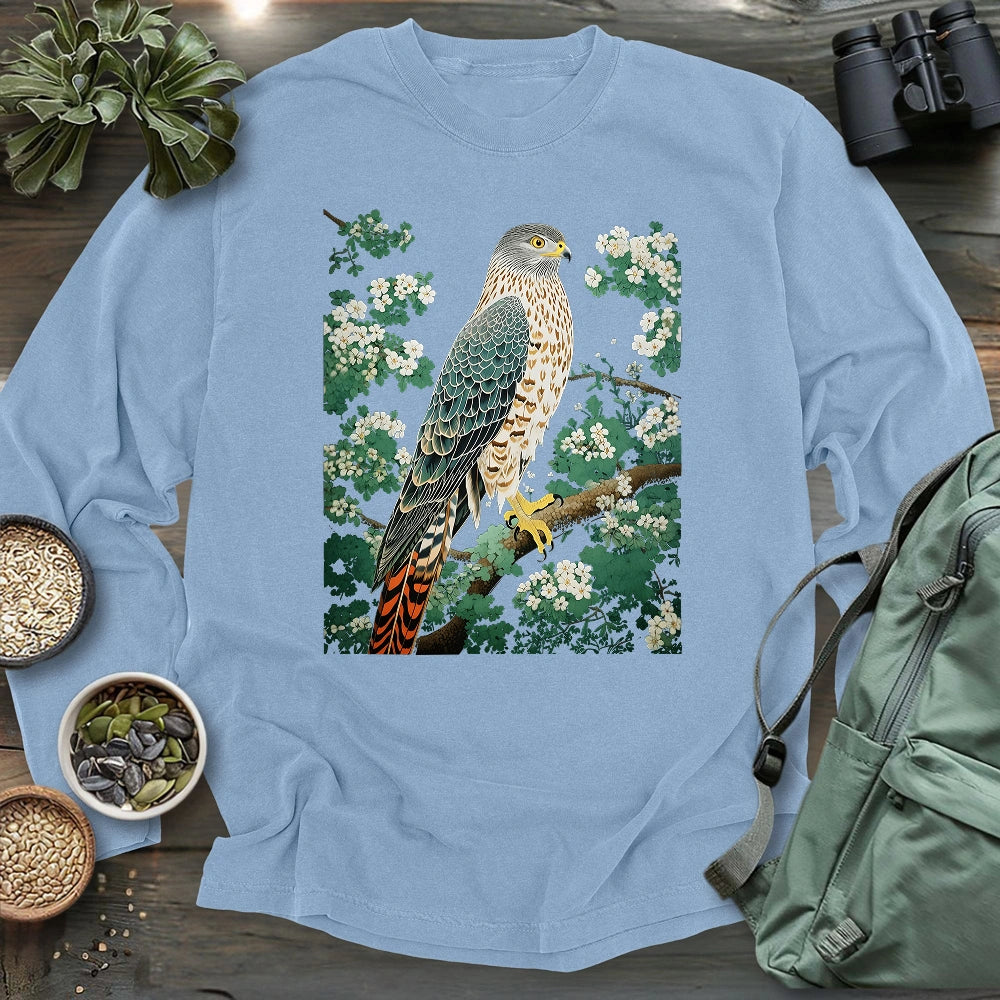 Hawk in Bloom Long Sleeve T-shirt
