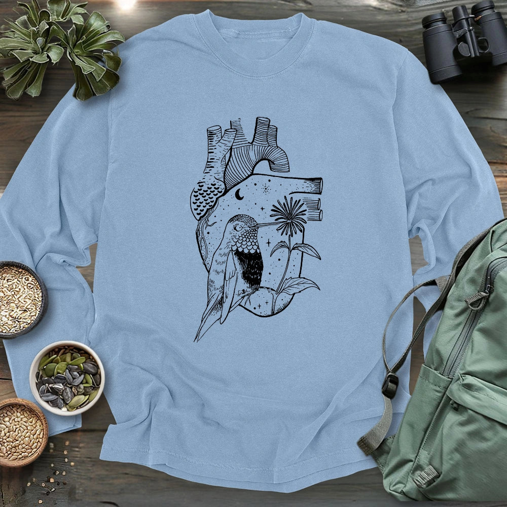 Heart Full of a Hummingbird Long Sleeve T-shirt