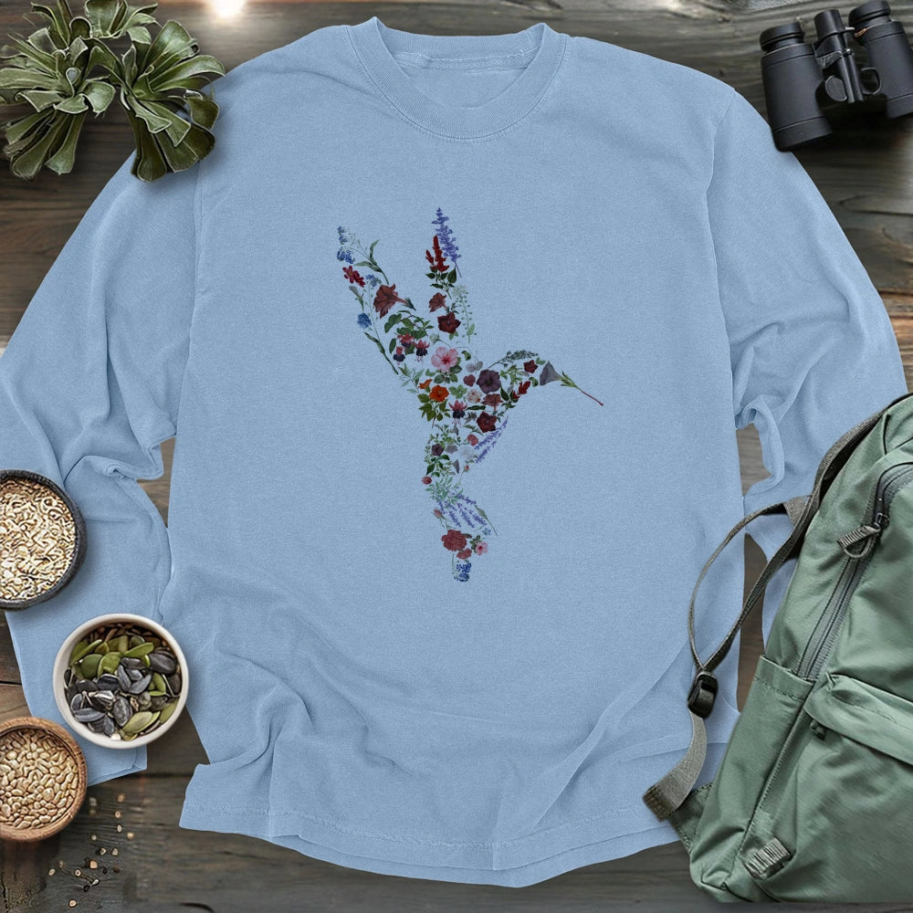 Hummingbird Made By Flowers Long Sleeve T-shirt