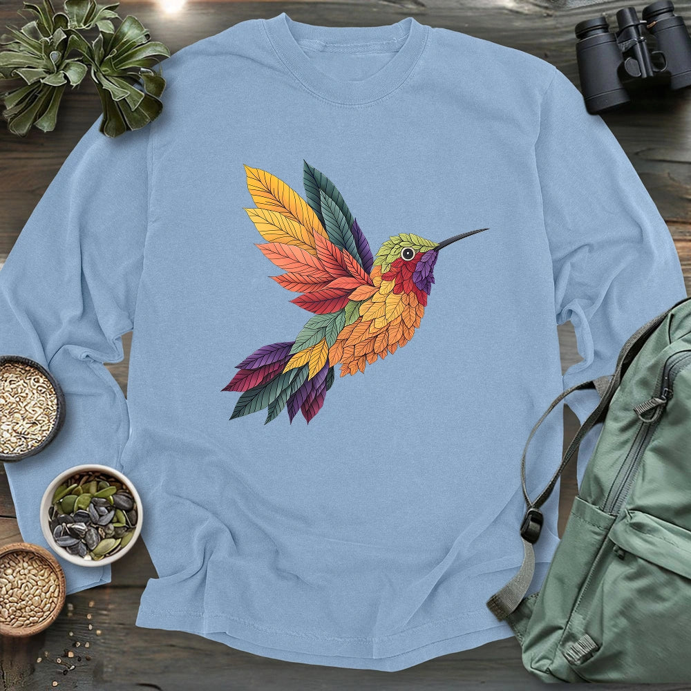 Hummingbird Made By Leaves Long Sleeve T-shirt