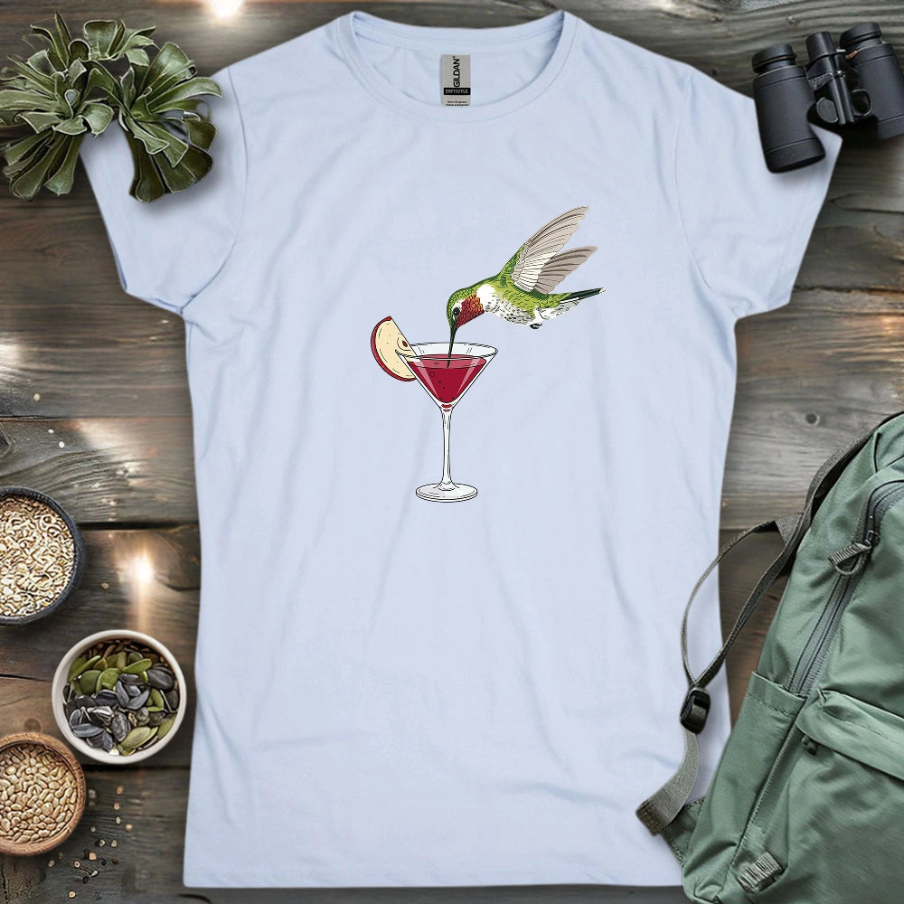 Hummingbird Sipping Cocktail Women's T-shirt
