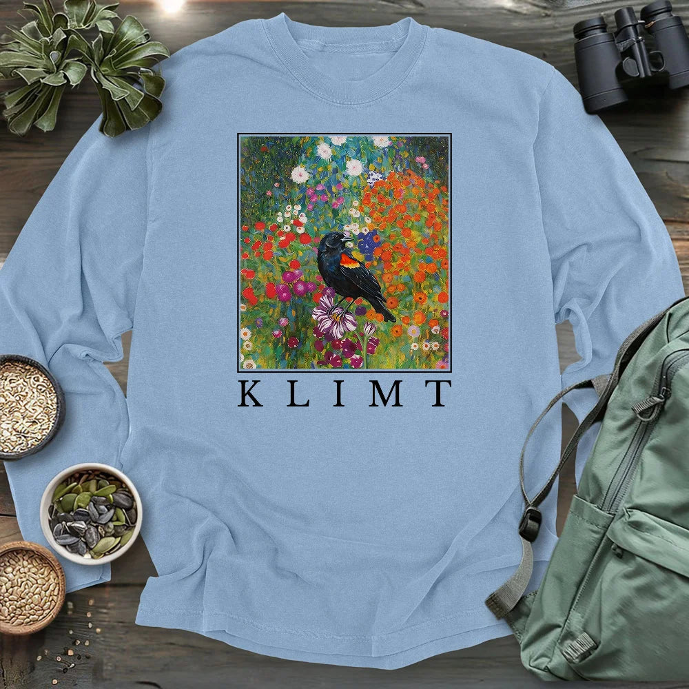 Klimt Blackbird Long Sleeve T-shirt