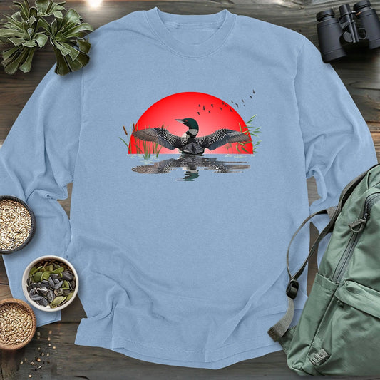 Loon Dance At Dawn Long Sleeve T-shirt