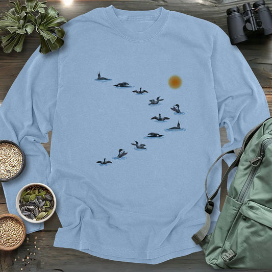 Loons Dancing - Sunset Long Sleeve T-shirt