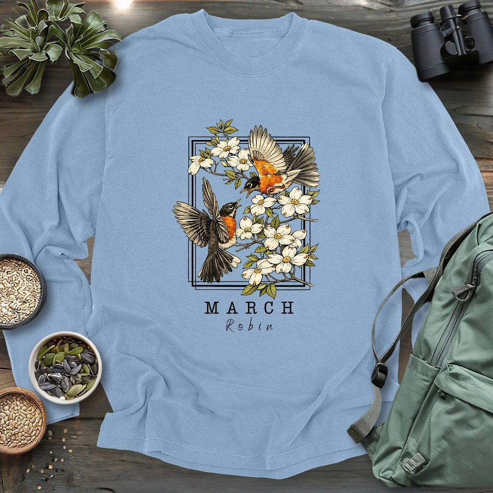 March Robin Long Sleeve T-shirt