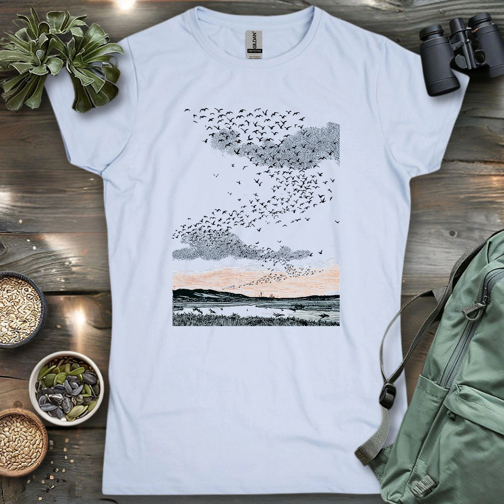 Migrating Wild Ducks Women's T-shirt