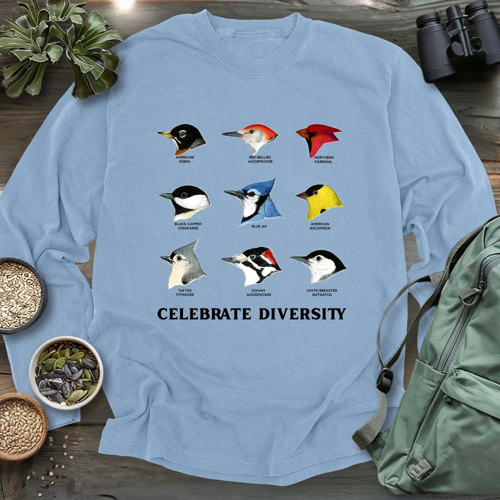 Northern Backyard Birds Long Sleeve T-shirt