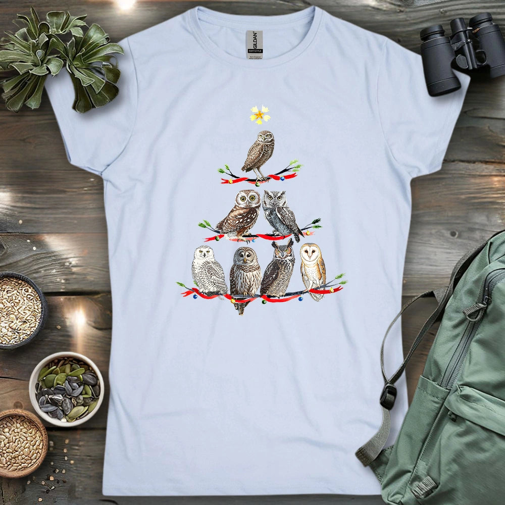 Owl Christmas Tree Women's T-shirt