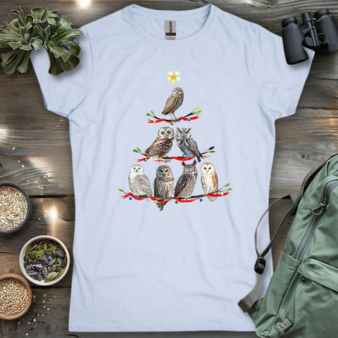 Owl Christmas Tree Women's T-shirt
