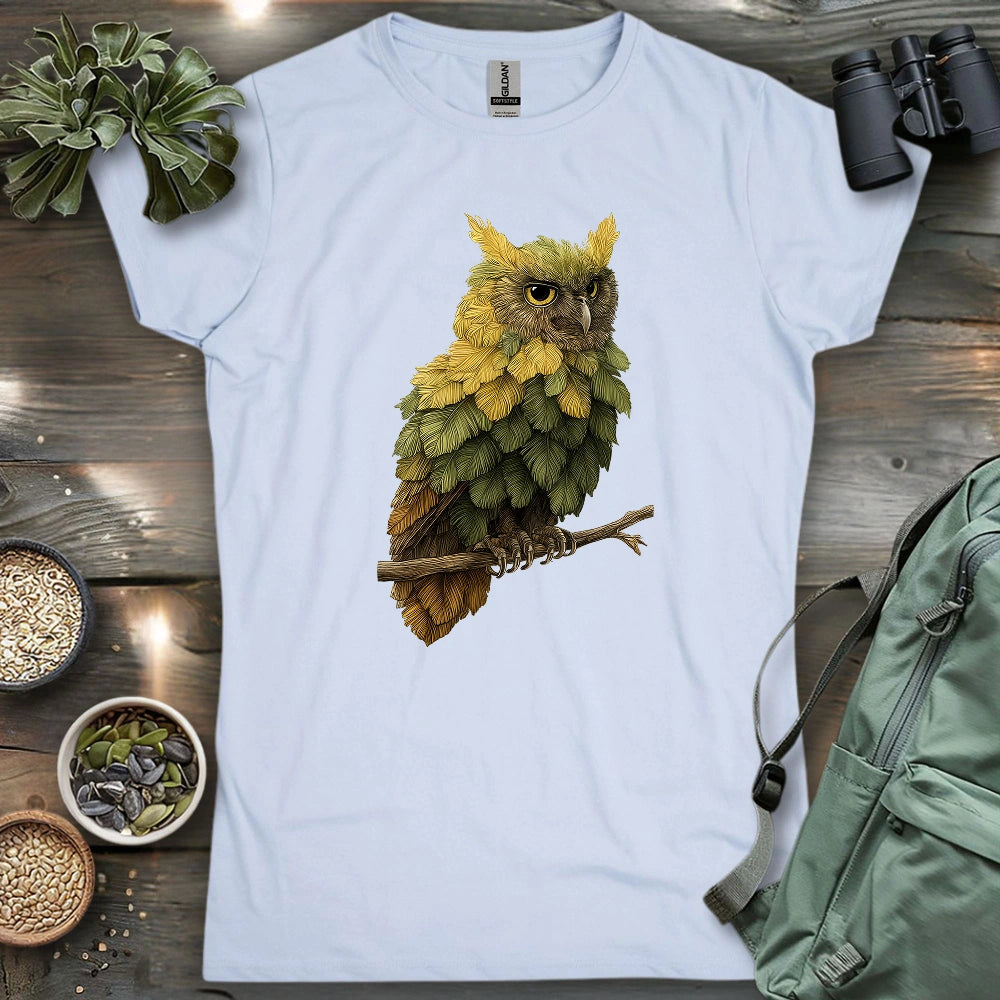 Owl Made By Leaves Women's T-shirt