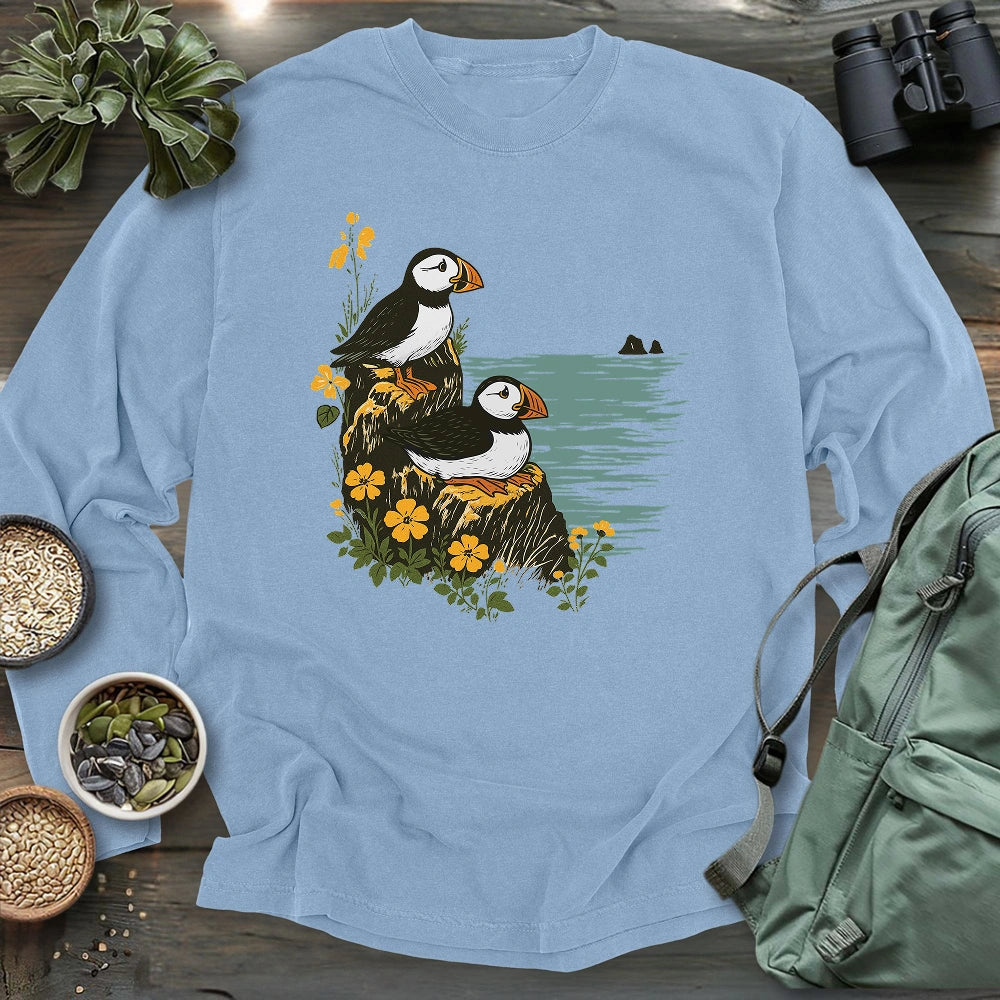 Peaceful Puffins Long Sleeve T-shirt