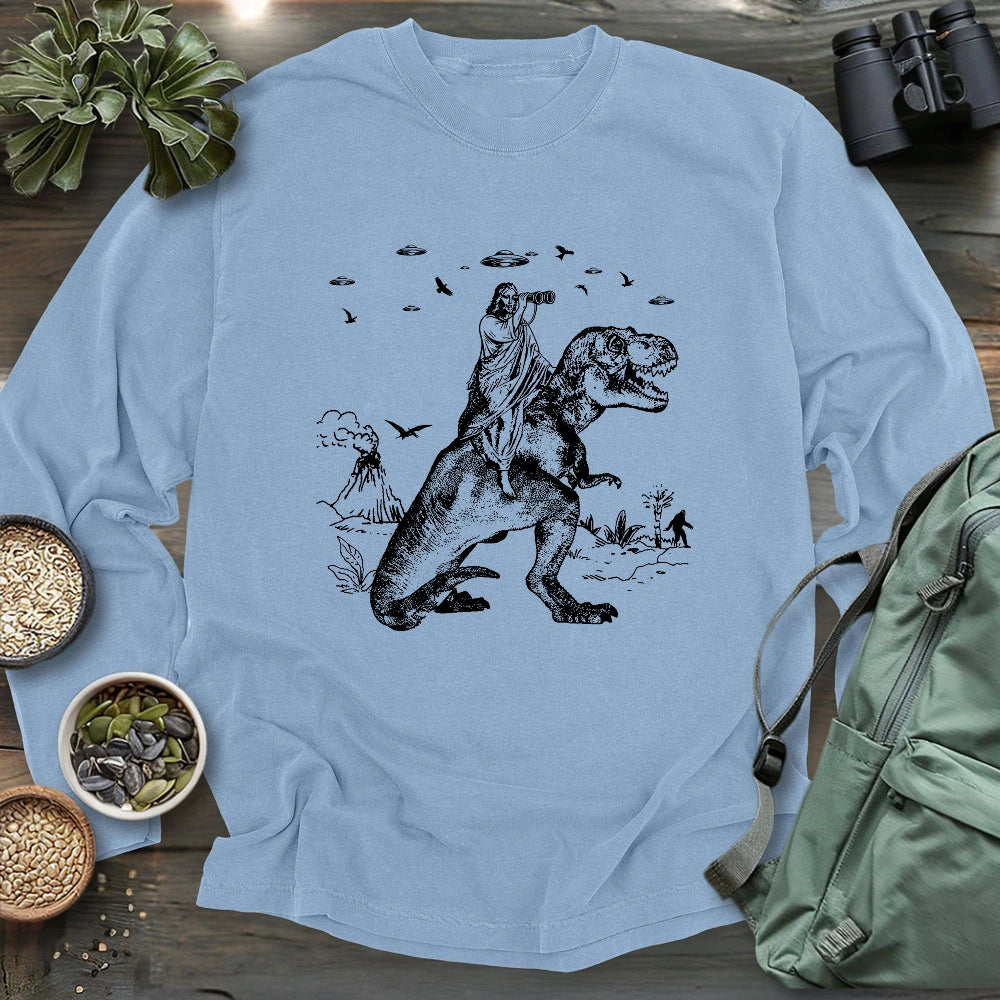 Riding Gators, Spotting Birds Long Sleeve T-shirt