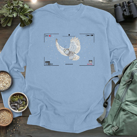 Snowy Owl In Snow Long Sleeve T-shirt